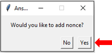 'Declaring the Nonce Parameter'
