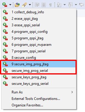 'Writing secure FW to FLASH'