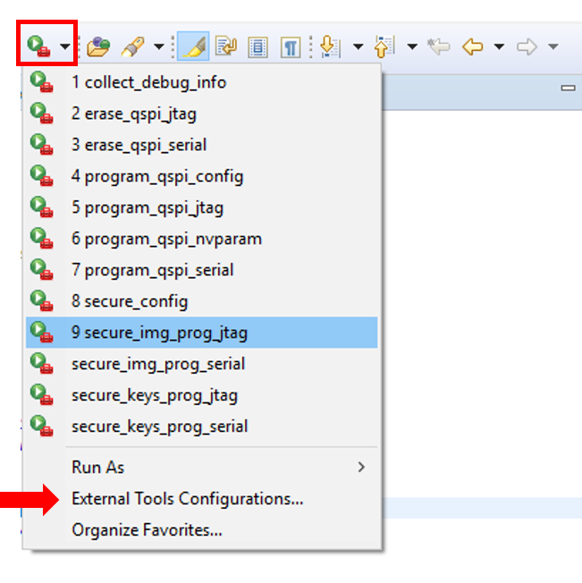 'Generating Secure SUOTA Image - Opening External Tool Configurations'