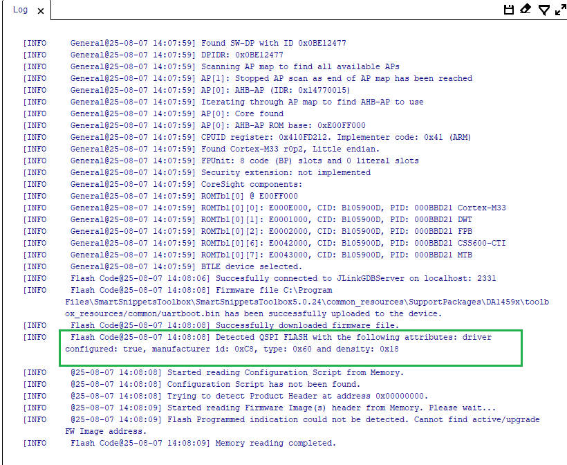 |sst| successful Flash connection and read.