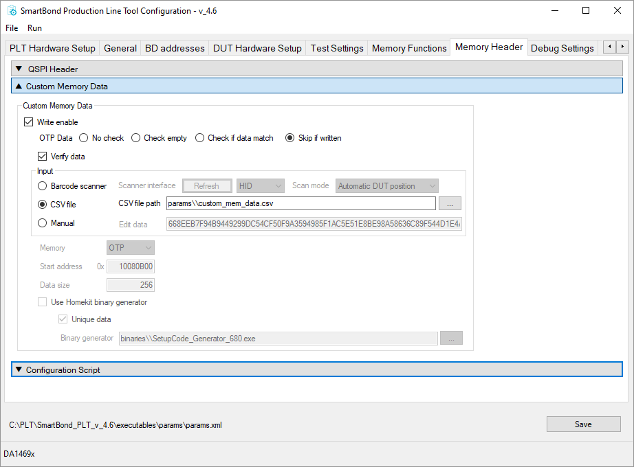'PLT Settings for programming keys using a csv file'