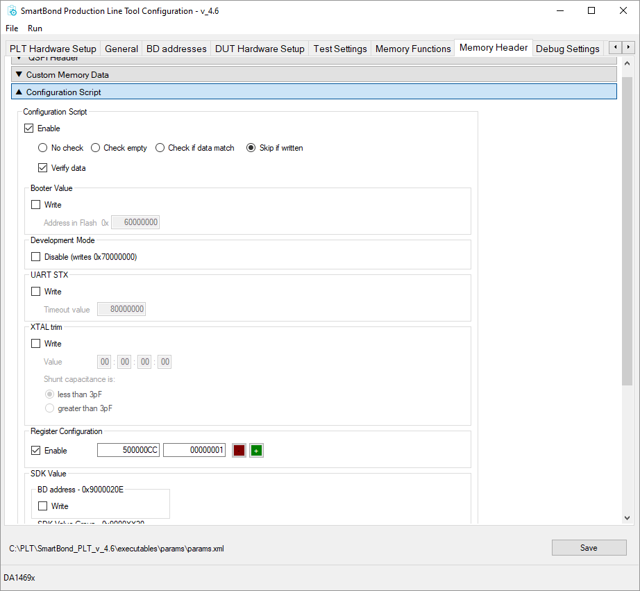 'PLT Settings for enabling secure boot'