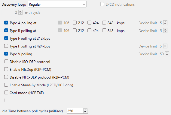 Polling configuration view