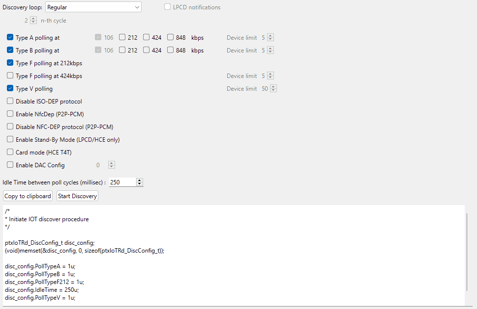 Polling configuration view