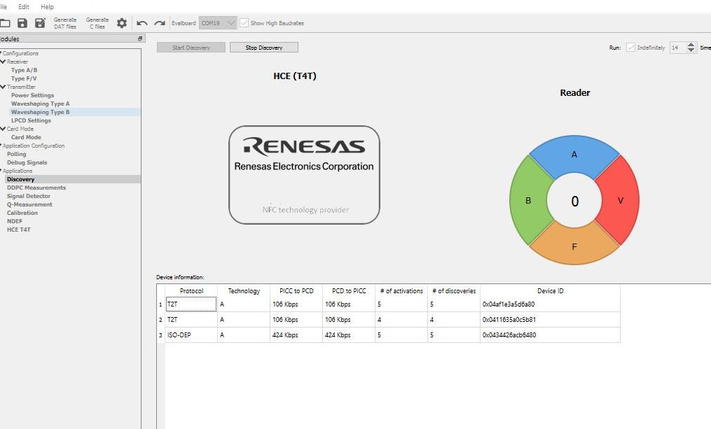 Discovery application running