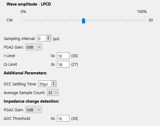 LPCD - Low Power Card Detection settings