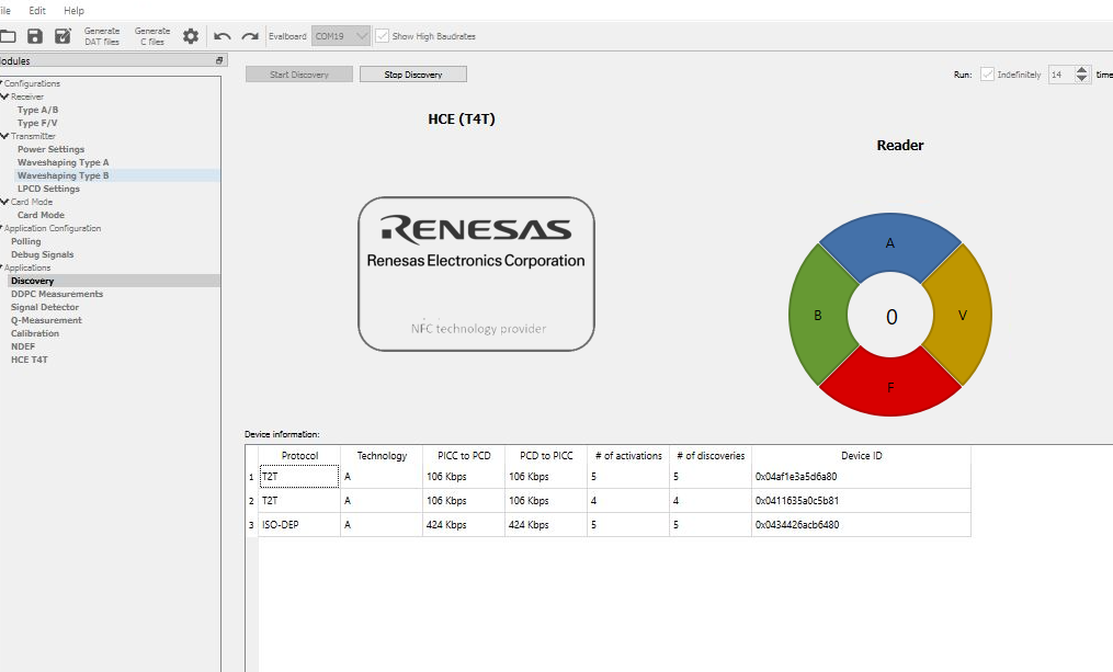 Discovery application running