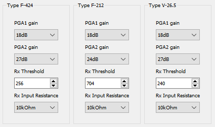 Reader configuration view Type F/V