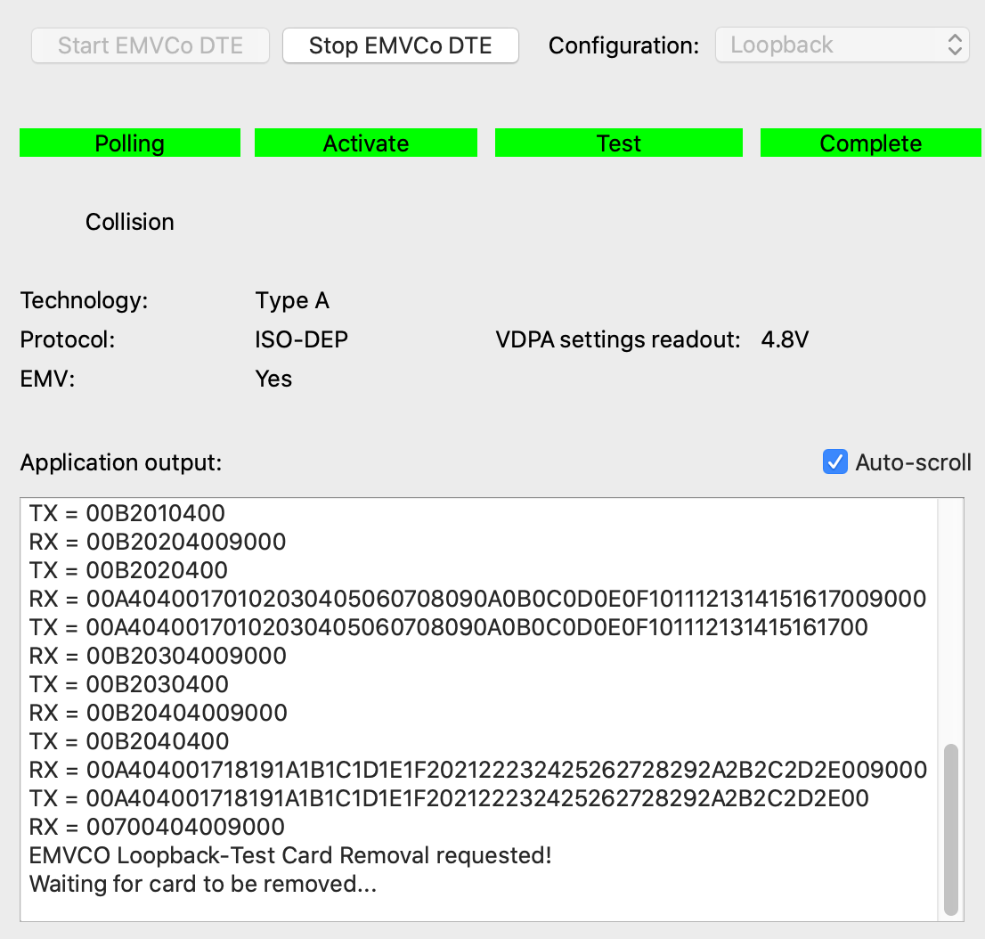 EMVCo application view